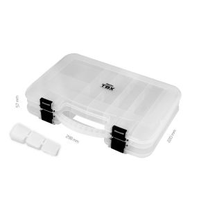 DELPHIN TBX Duo 298-12P Clip, Τεχνητό κουτί δόλωμα, 29,8x22x5,7cm, διαφανές, με αναδιπλούμενη λαβή, 101000507
