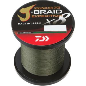 DAIWA J-Braid Expedition X8, 3000m, 0,1mm, 6,90kg / 13,23lbs, σκούρο-πράσινο, Πλεγμένο νήμα ψαρέματος, 12551-310