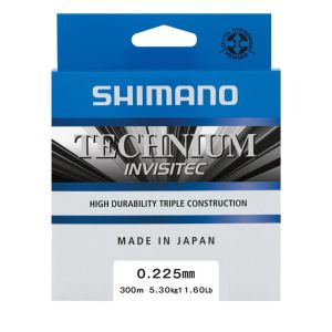 SHIMANO Technium Invisitec, 300m, 0,23mm, 5.3kg / 11,68lbs, Χαμηλής ορατότητας γκρί, Μονοκλωνική Σχοινία Ψαρέματος Καρπιάς, TECINV30022